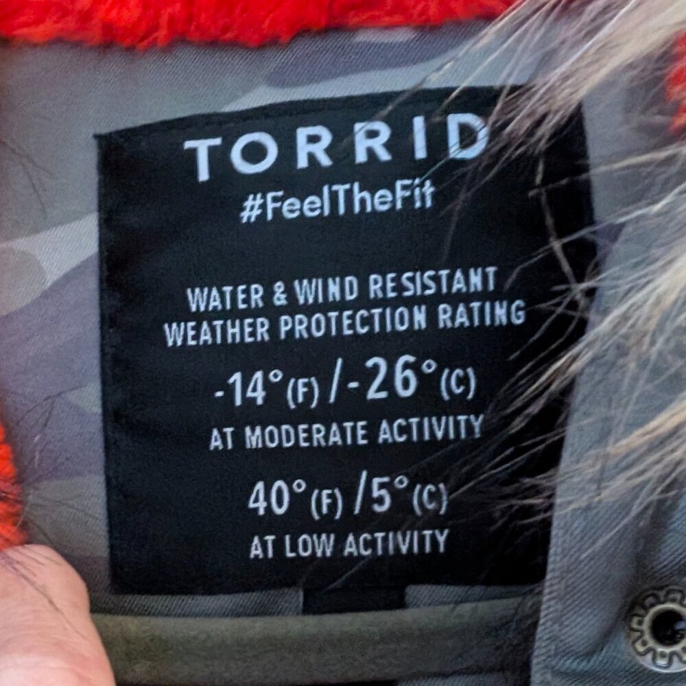 Torrid Camo Fur Hood Winter Parka - Picture 2 of 3